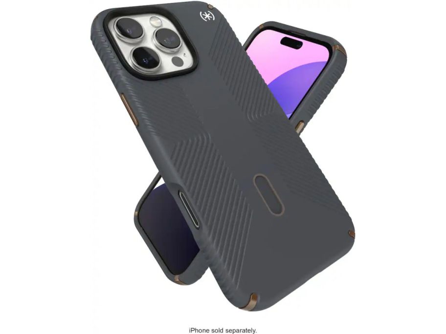 front and back views of an black iPhone case