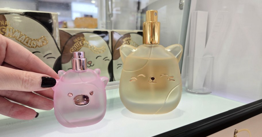 pig and cat shaped squishmallows perfume