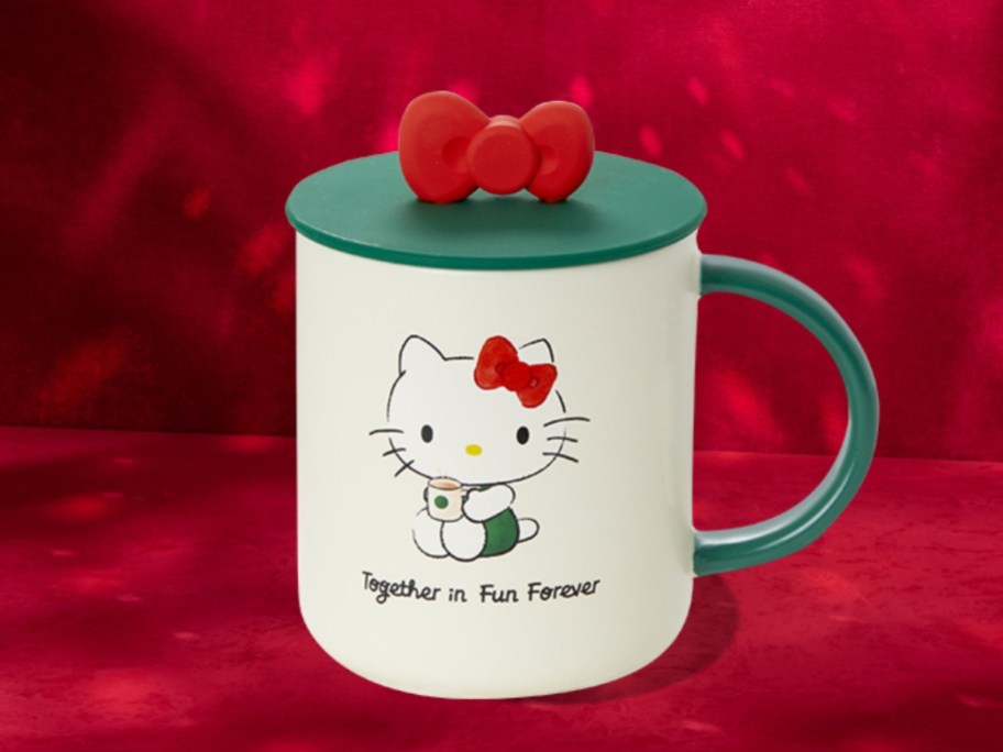 a Starbucks Hello Kitty mug