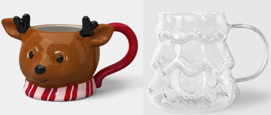 deer and tree mugs