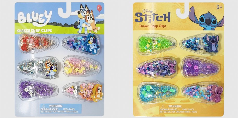 bluey and stitch hair clips 