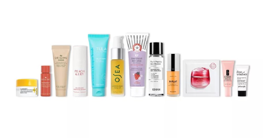 stock image of skincare items