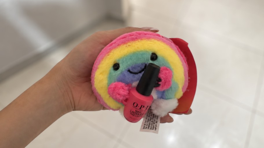 hand holding a mini brands pop plush