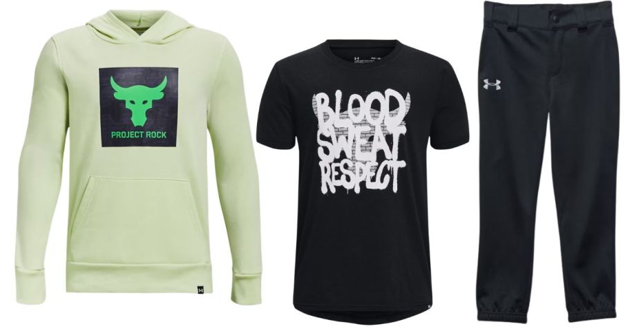 three under armour boys clothing pieces