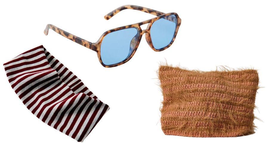 headband, sunglasses, and beanie