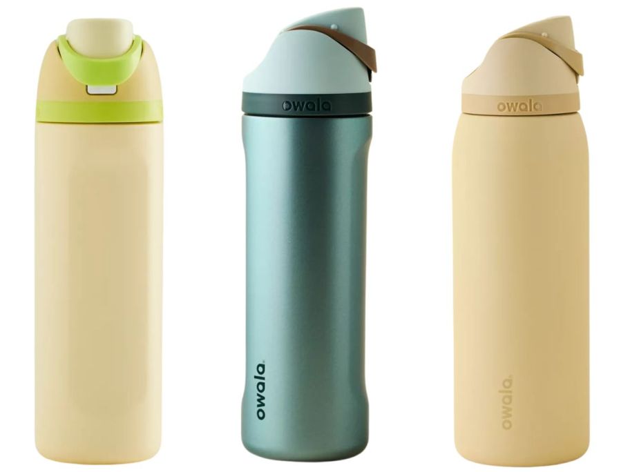 three owala water bottles