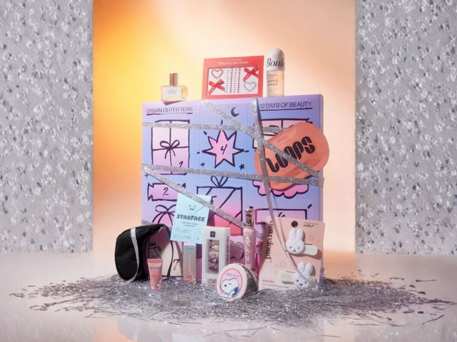 UO Exclusive Beauty Advent Calendar on display