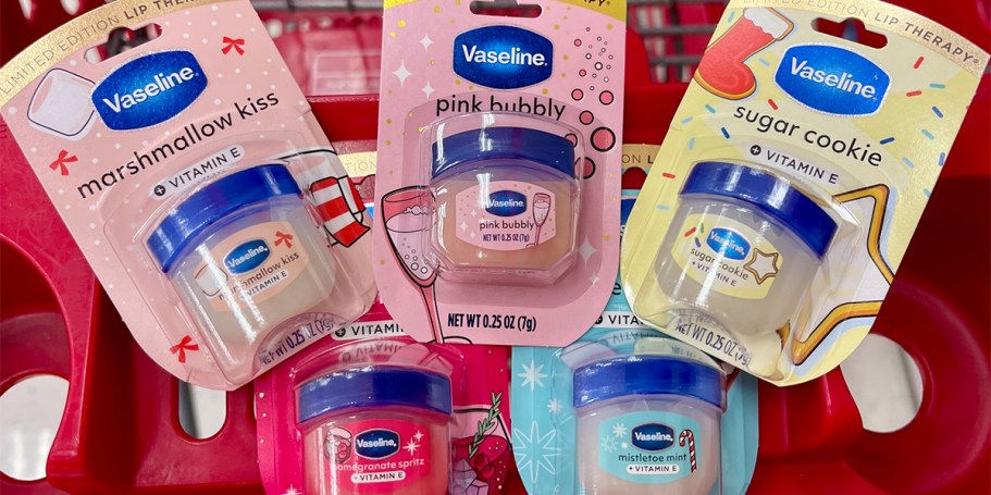 New Vaseline Holiday Lip Therapy Pots Only $2.99 at Target