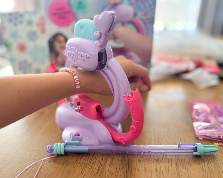 hand inside bracelet making kit