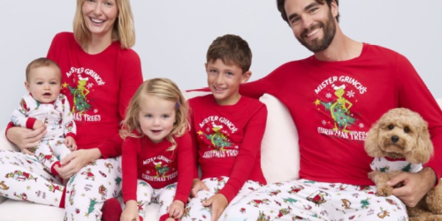 Walmart Matching Family Grinch Christmas Pajamas from $9.98