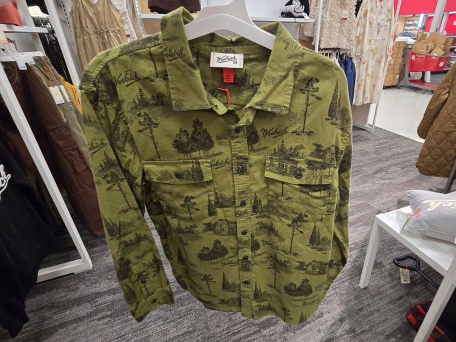 Woolrich Toile Print Flannel Button-Down Shirt in store