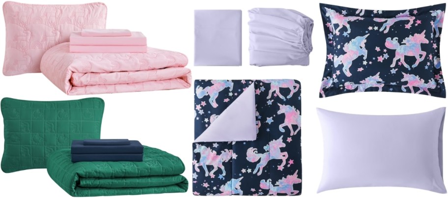 2 kids quilt sets and a comforter set