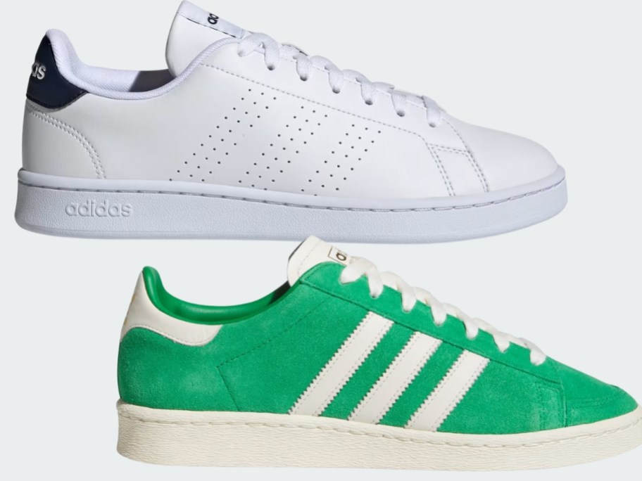 two men's adidas shoes