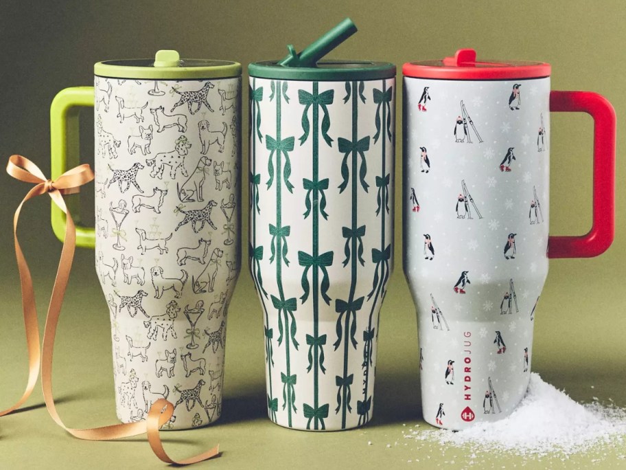 3 holiday tumblers