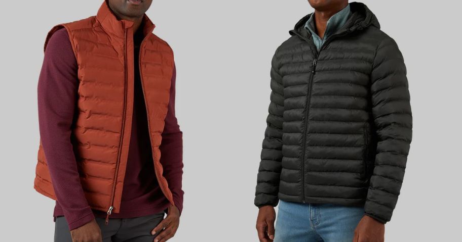 two men wearing a 32 degrees vest and jacket