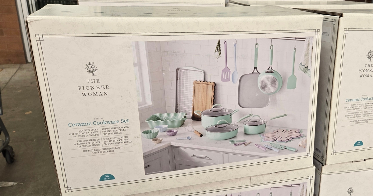 The Pioneer Woman 34-Piece Cookware Set Only $98 Shipped on Walmart.com
