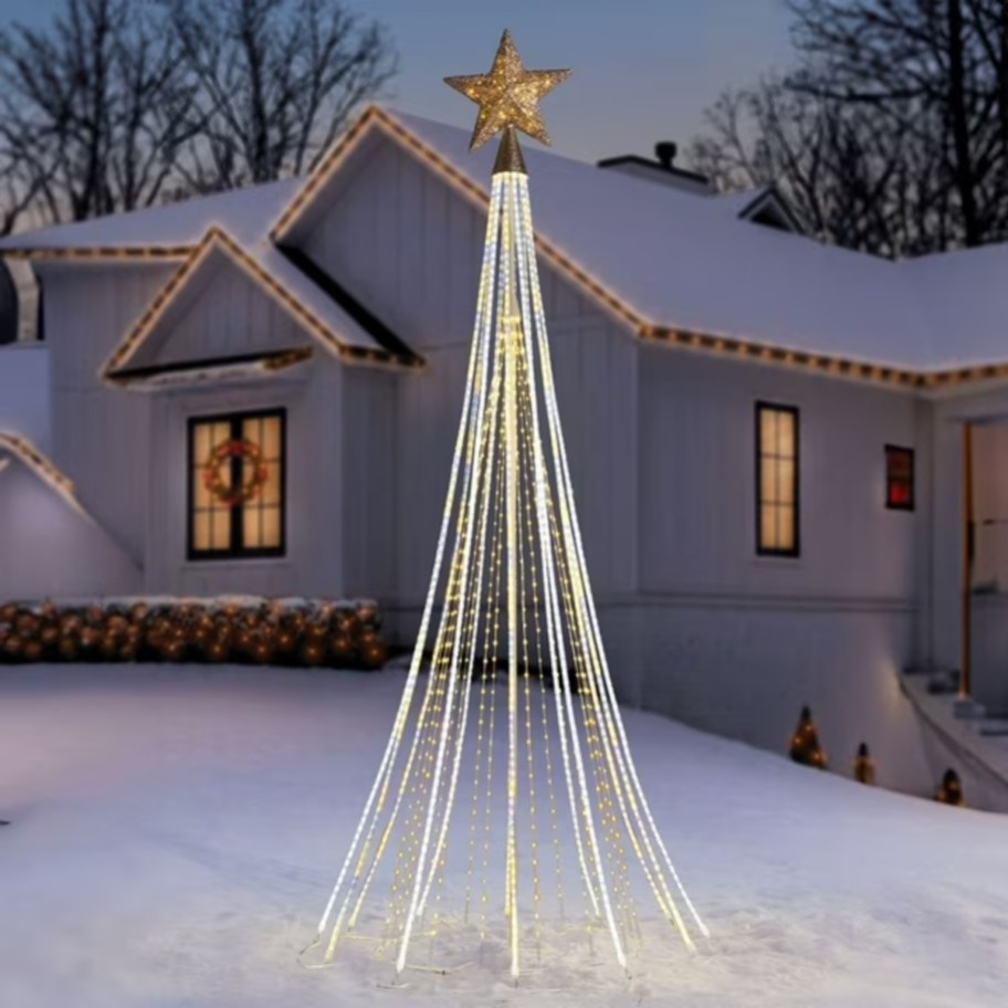 a shooting star tree outdoor decoration