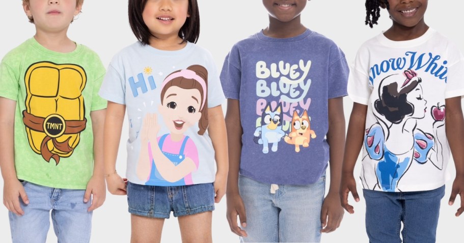 Walmart Kids Character Clothing from $1.99 | Tees, Tutu Dresses, Pajamas, & More