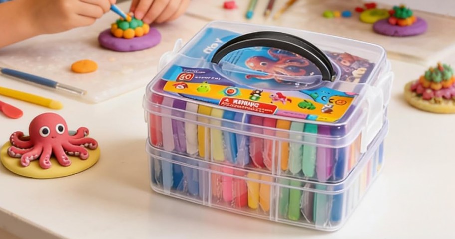 60-Color Clay Set in box