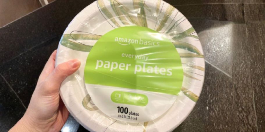 Amazon Basics Paper Plates 100-Count Just $4.77 Shipped
