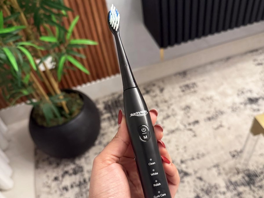 Sonic Electric Toothbrush w/ 6 Brush Heads Only $7.79 on Amazon