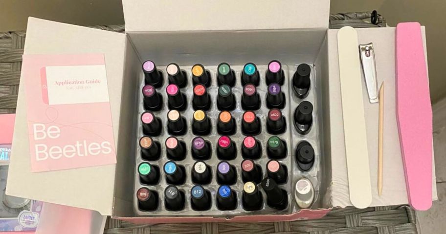 A Beetles Gel Nail Polsih Set with 36 colors and nail tools