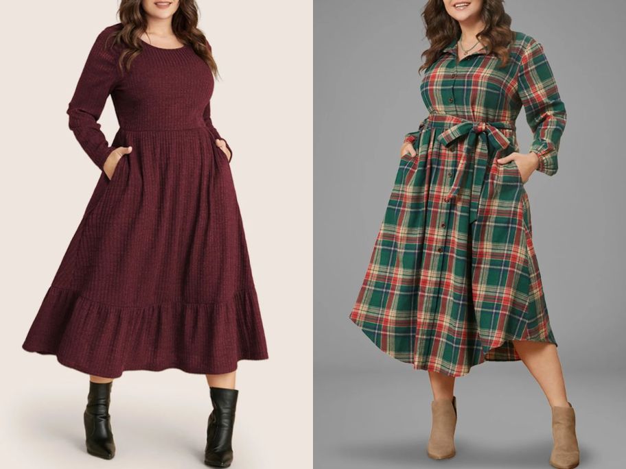 Stock images of two women wearing BloomChic Dresses