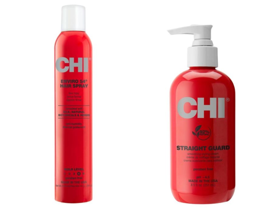 CHI Enviro 54 Hairspray 10 oz and Straight Guard Smoothing Styling Cream 8.5 oz
