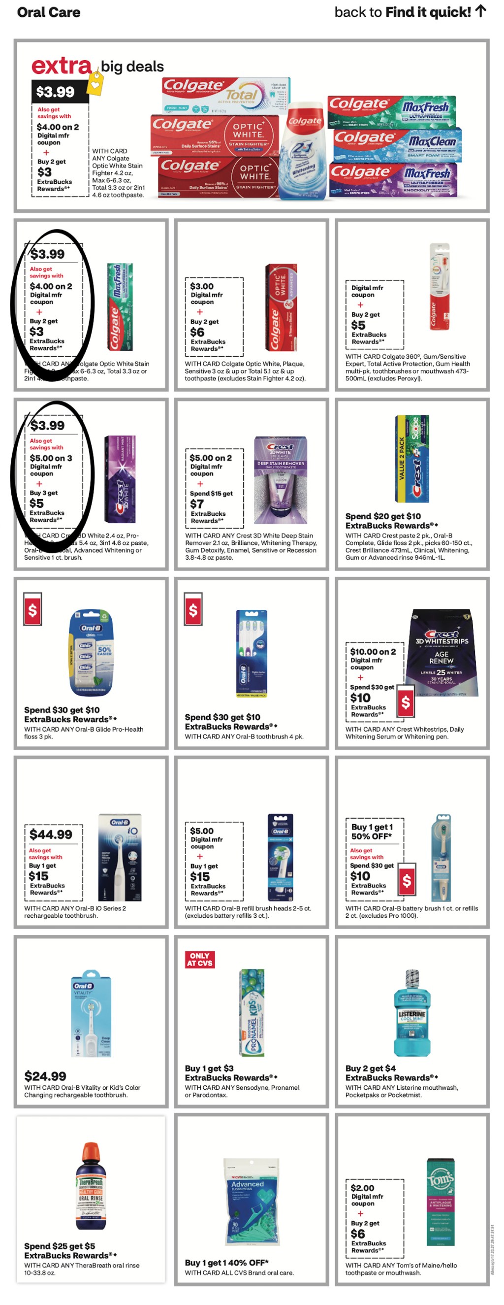 page from CVS ad