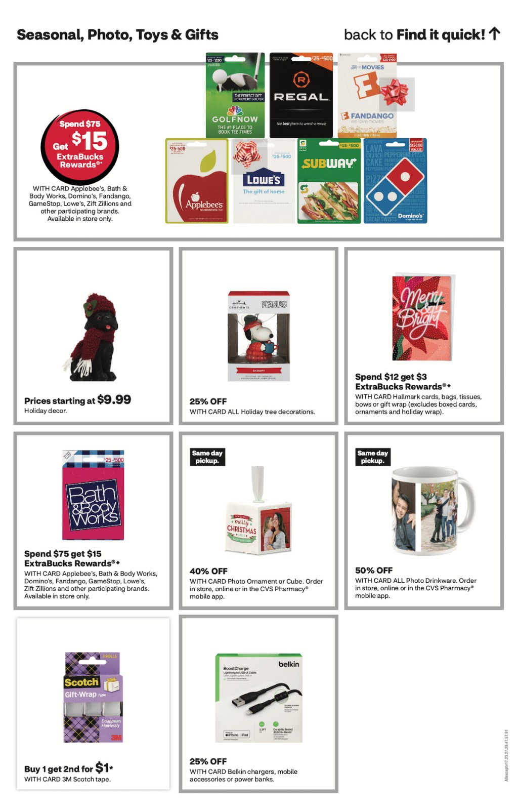 page from CVS ad