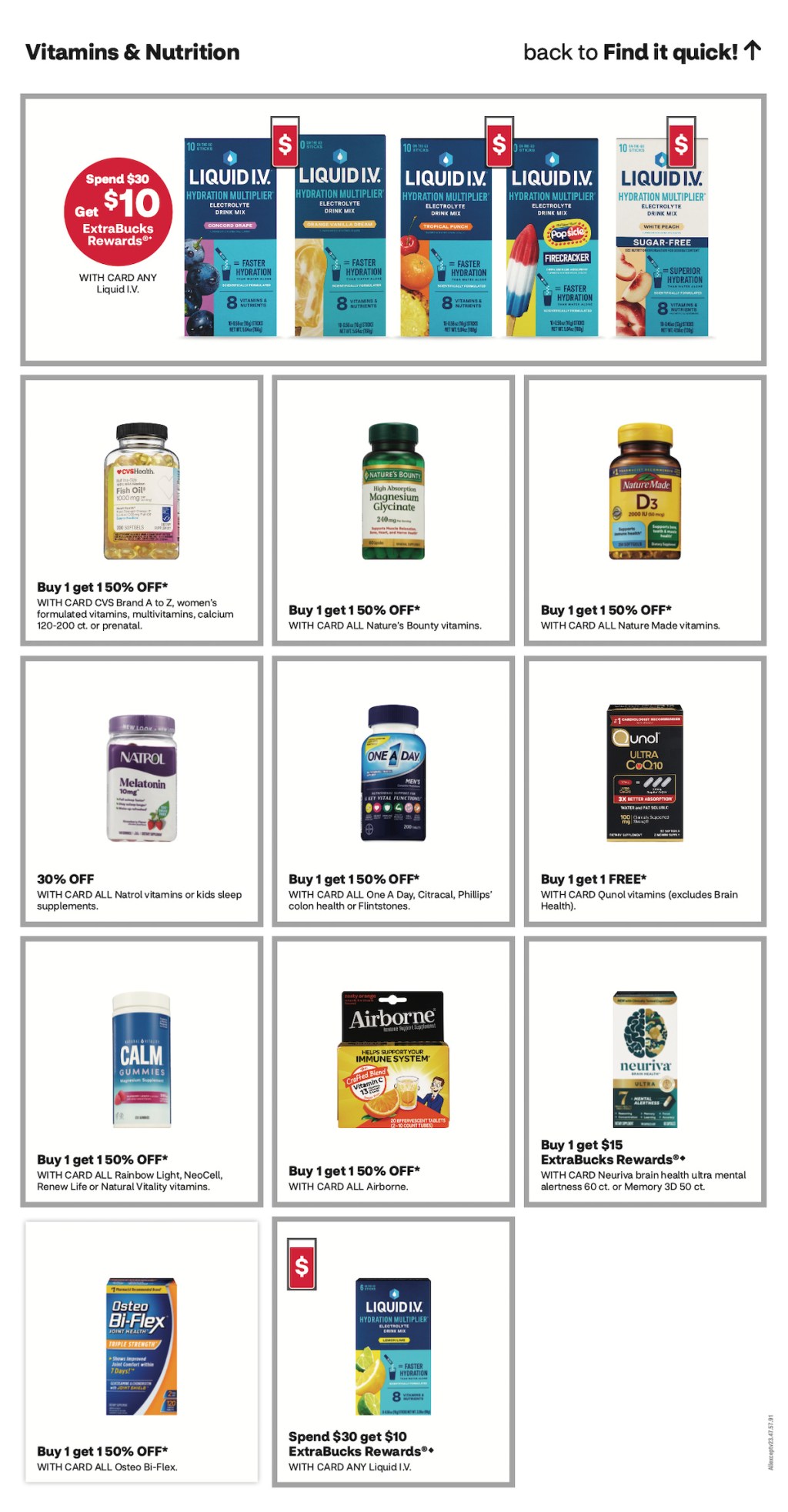 page from CVS ad