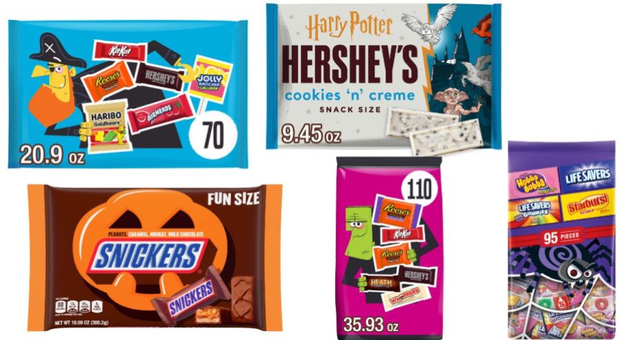 stock image of different sale candies from Walmart