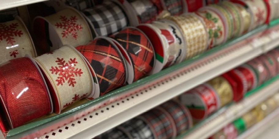 WOW! Michaels Buy 1, Get 3 FREE Christmas Ribbon Sale = Just $1.25 Per Roll!