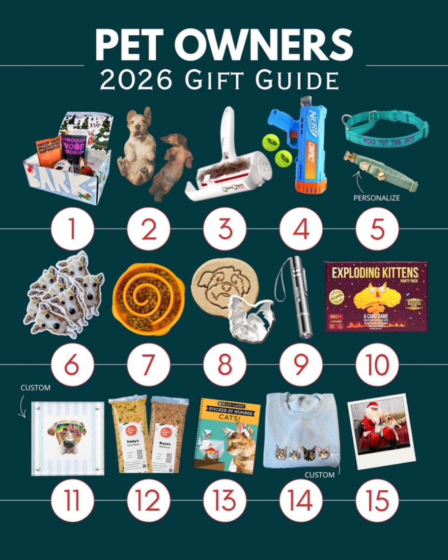 Pet owners 2026 gift guide collage