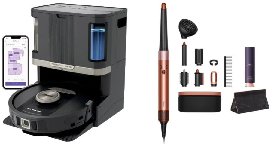 Shark Robot Vacuum and Dyson Air Wrap Bundle