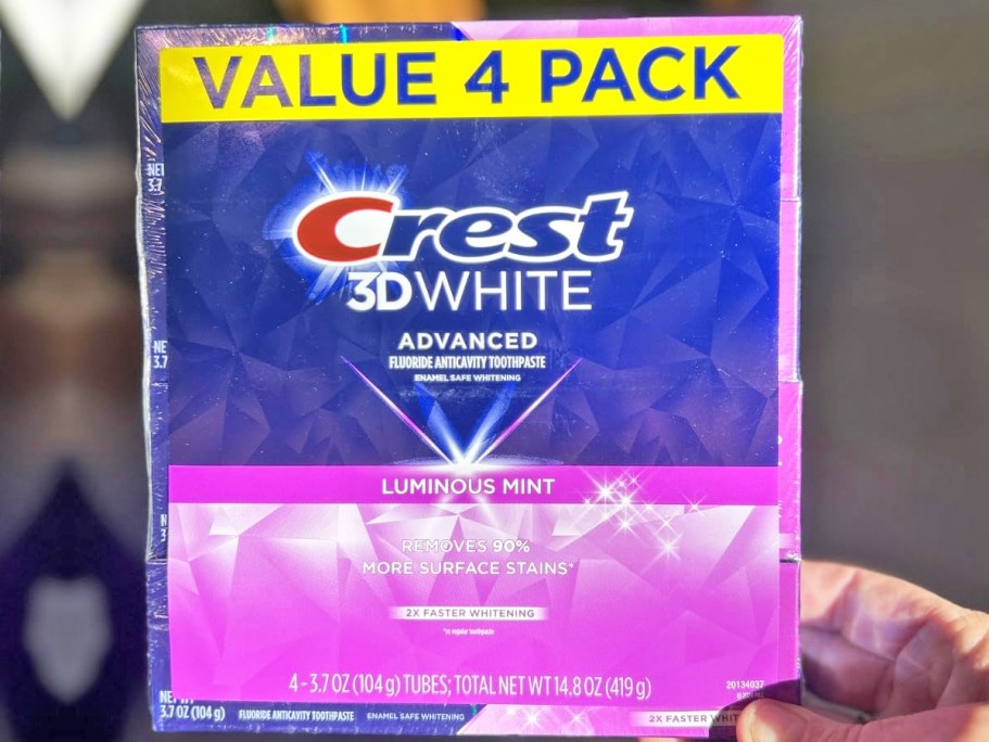 Crest 3D White Toothpaste 4-Pack Just $9.81 Shipped on Amazon (Thousands of 5-Star Ratings)