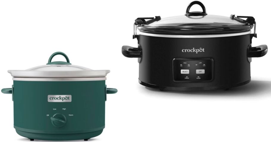 Stock images of two Crockpot Slow Cookers
