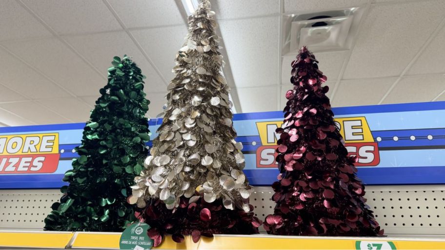 Dollar Tree Christmas tree decor at the store