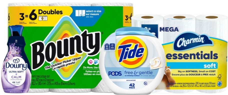 Downy, Bounty, Tide, & Charmin