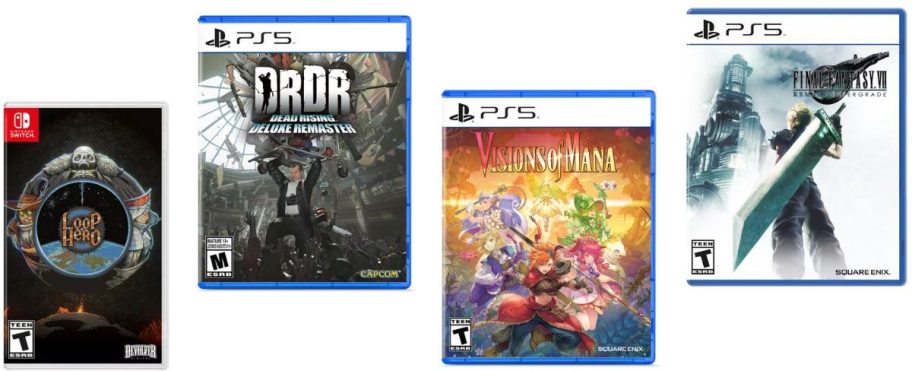 Stock images of 4 Video Games