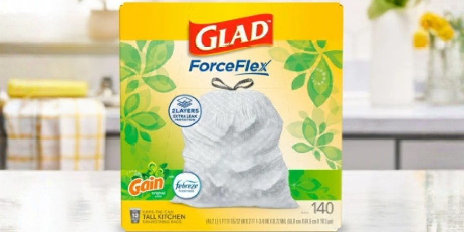 Glad ForceFlex Trash Bags 140-Count Just $17 Shipped on Amazon (Reg. $25)