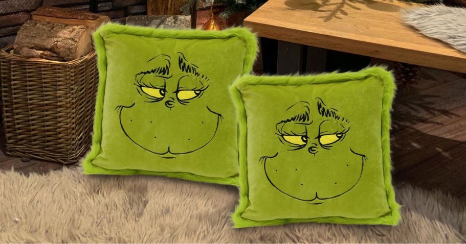 Walmart Holiday Character Throw Pillows Clearance | Grinch, Peanuts, Stitch, & More