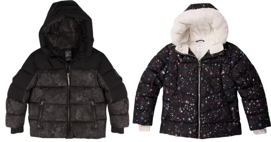 two kids puffer jackets