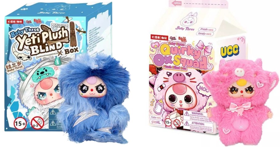 a Yeti and an Ox Baby Three Blind Box