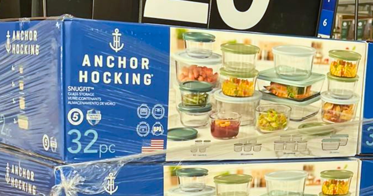 GO! Anchor Hocking Glass Storage 32-Piece Set Just $20 on Walmart.com