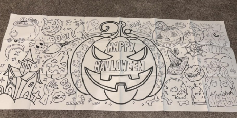 Giant 6′ Halloween Coloring Tablecloth Just $3.99 on Amazon (Reg. $8)