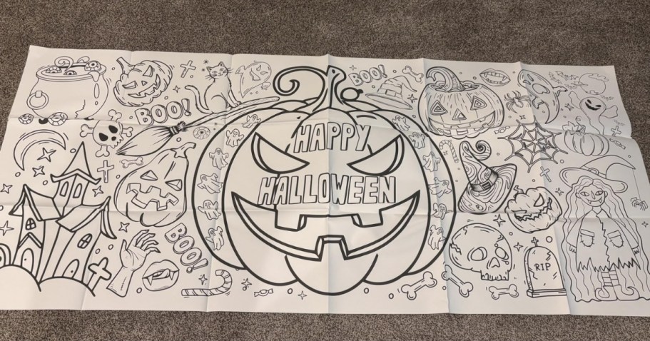 Giant 6′ Halloween Coloring Tablecloth Just $3.99 on Amazon (Reg. $8)