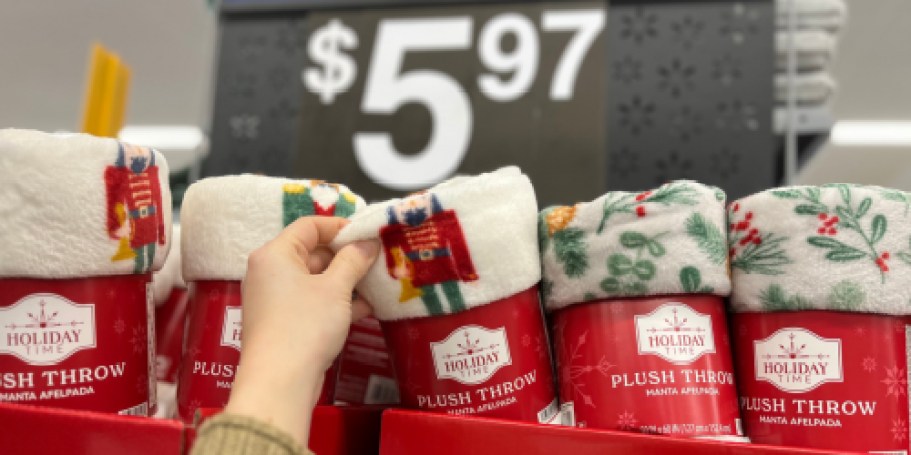 Holiday Plush Throw Blankets Only $5.97 at Walmart (Great Donation Item)