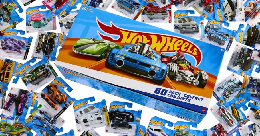 HUGE Hot Wheels Collectible Vehicles 60-Pack $46.75 on Walmart.com – Just 78¢ Each!