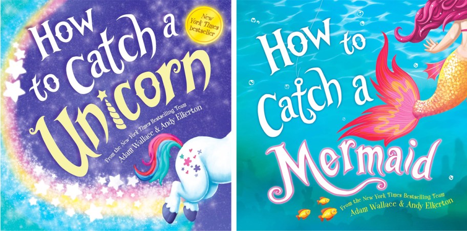 how to catch a unicorn & mermaid book covers